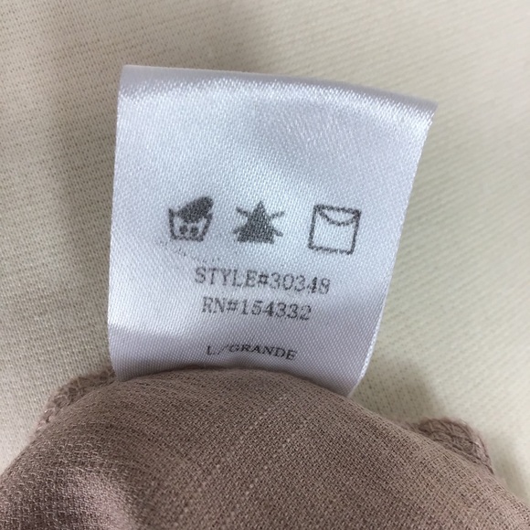 Kyemi Tunic blush neutral ruffle button loose L blouse top Pink oversized boho - Picture 12 of 13